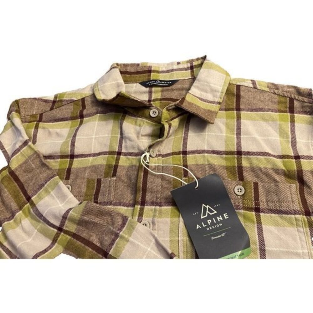 Men's Alpine Design light weight Flannel - plaid sz L New with‎ tags